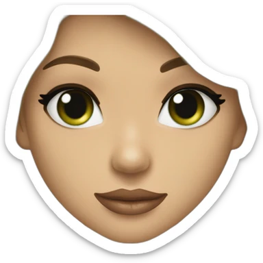 Romeo Santos kiss-kiss girl green eyes and very long dark blond hair sticker