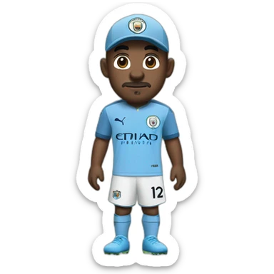 mario in manchester city jersey sticker
