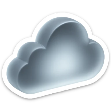 a cloud in matte glass style sticker