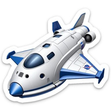 a spaceship like a cst-100 from nasa sticker