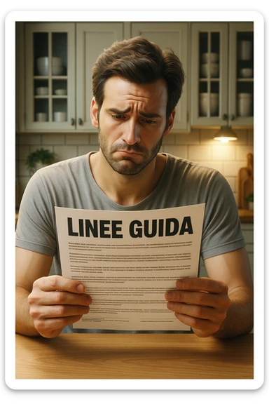 FALLA IDENTICA A QUESTA MA SUL FOGLIO SCRIVI "LINEE GUIDA" IN ITALIANO sticker