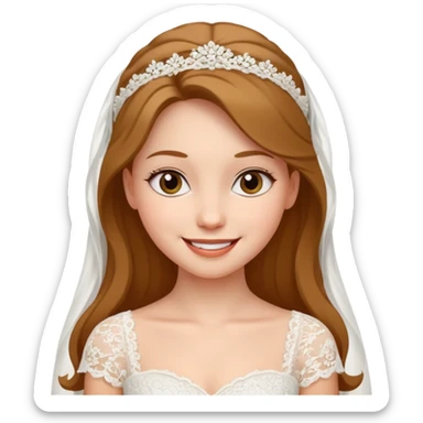 girl in wedding dress sticker