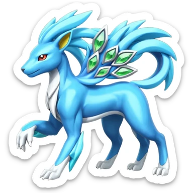 Manectric-Suicune-Zygarde-Helioptile-Heliolisk-fusion-hybrid-creature  sticker