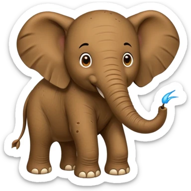 Elephant shooting poop out it’s trunk sticker