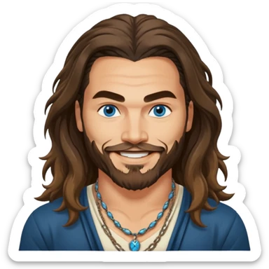 Blue eyes Jason mamoa longer hair smiling sticker