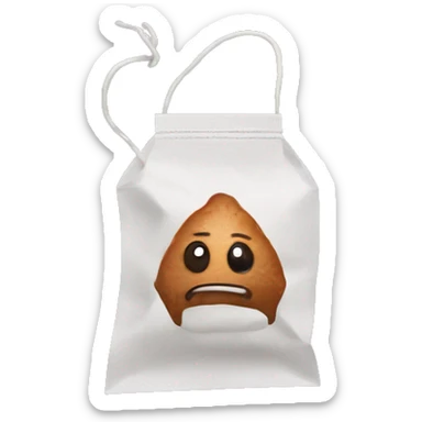 Tea-bag with muscles sticker