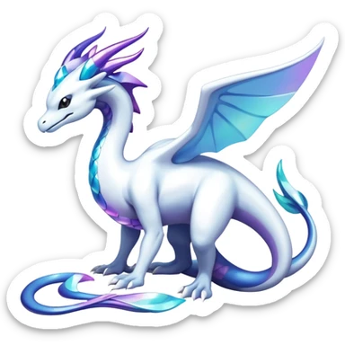Futuristic-lugia-dragonair-suicune-hybrid, full body sticker
