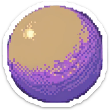 Venus planet circular without rings, golden atmosphere sticker