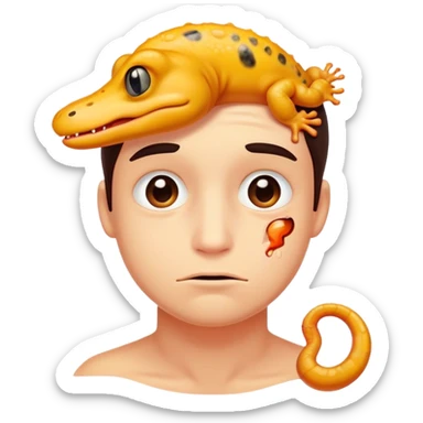 Nervous sweating, salamander sticker