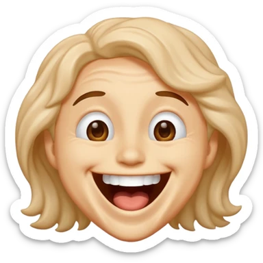 Person laughing loudly sticker