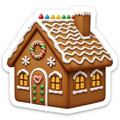gingerbread house biscuit sticker