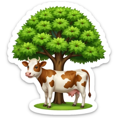 La vaca que ríe con un séptimo gigante sticker