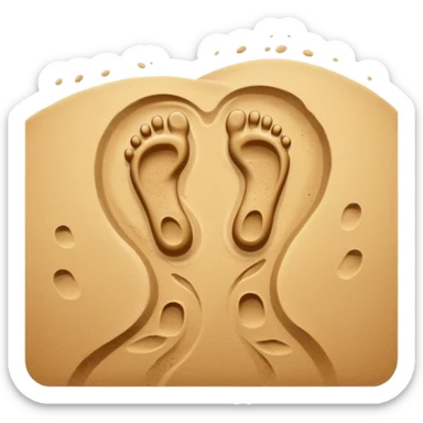 two footprints: child and adult sticker