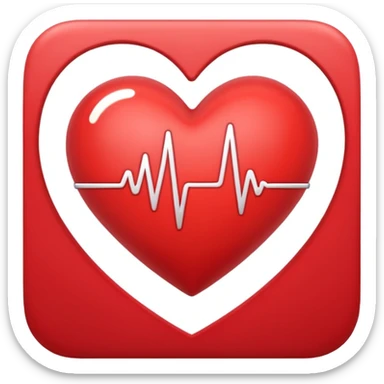 heart with a heartbeat line sticker