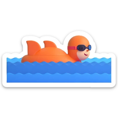 swimming outdoors sticker