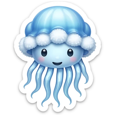 jellyfish shaped cloud sticker