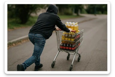 aka-uka ichimlik ortilgan aravani olib qochishyapti orqa tarafdan rakurs yuzi ko'rinmasin sticker