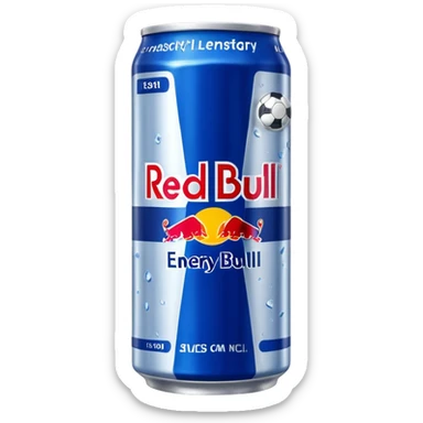 Red bull energy drink imogi for soccer match sticker