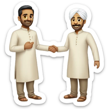 An Indian politician handsome wearing a kurta pajama full image sticker