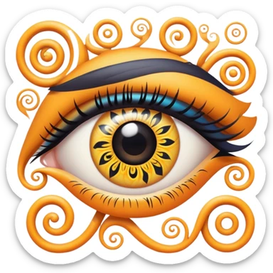 👀✨ Hypnotic Eyes – For when you’re mesmerized or in a trance. (only the eyes, with spirals and heavy eye makeup) sticker