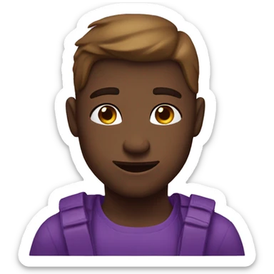 😍 with purple heart eyes sticker