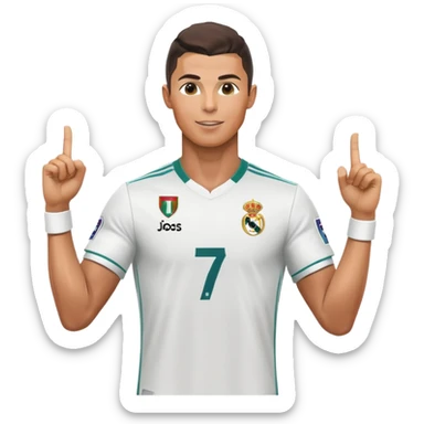CR7 Cristiano Ronaldo doing his signature celebration pose sticker