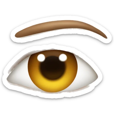 A girl with long brown hair hazel eyes  sticker