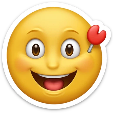 Un emoji heureux pouce en l’aire qui fait peur sticker