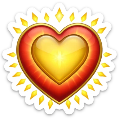 divine heart sticker