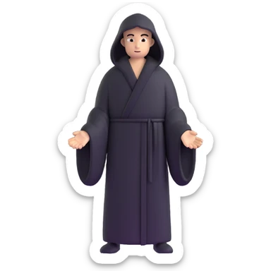 shadowy figure in a black robe sticker