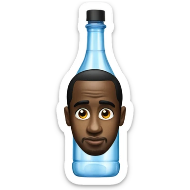 P Diddy with baby oil bottle  sticker