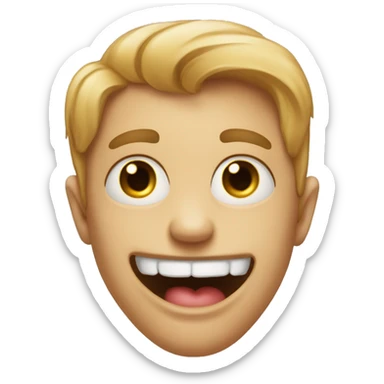 Heart eyes emoji, drooling and a little freaky sticker