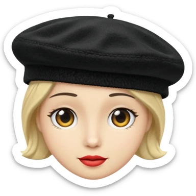 male beret hat no human sticker