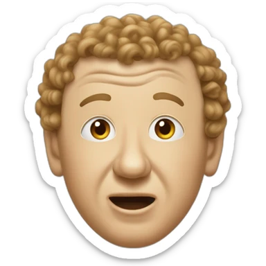 Curly Howard of the three stooges sticker