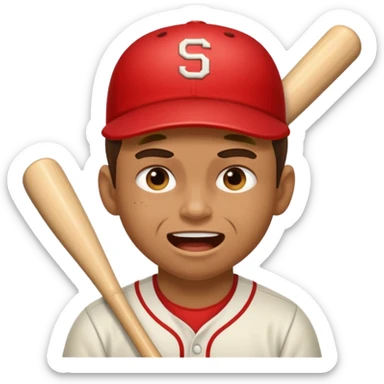 Baseball player getting spanked sticker