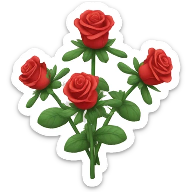 Dos rosas cruzadas  sticker