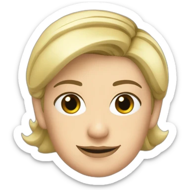 Marine le Pen avec comme couleur de peau noir sticker