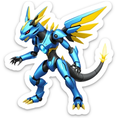 Vikavolt-Zeraora-Genesect-Miraidon-fusion, full body sticker