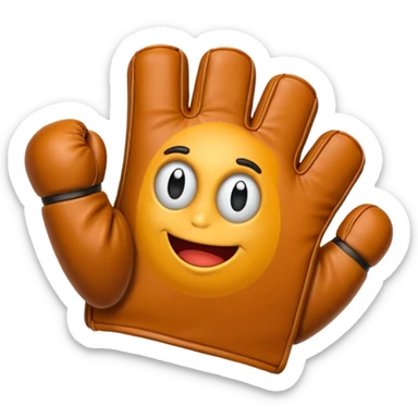 guantes de portero de futbol aplaudiendo, divertido sticker