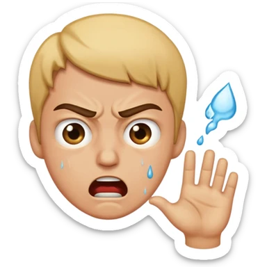 Throwing spit in someone's face sticker