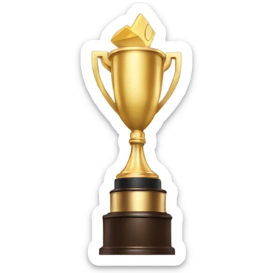 man lift the trophy sticker