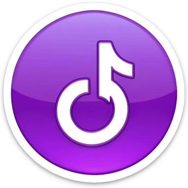 Purple and Cian Symbol of TikTok app sticker