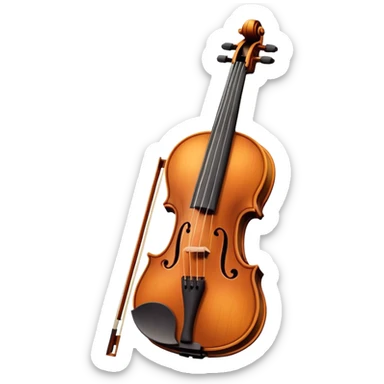 violin with sad eyes and frown sticker
