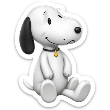 Snoopy acostado llorando sticker
