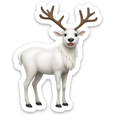 white-reindeer sticker