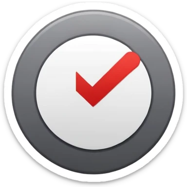 YouTube verified badge icon, emoji-style — a clean, modern gray circle with a white checkmark in the center, flat design, minimalistic style, matching YouTube branding, vector look, high contrast, suitable for use as an emoji or UI icon. sticker