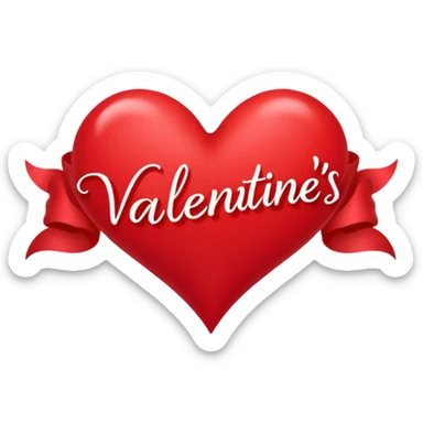 Happy Valentine’s Day in cursive sticker