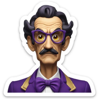 Salvador Dali angry waluigi sticker