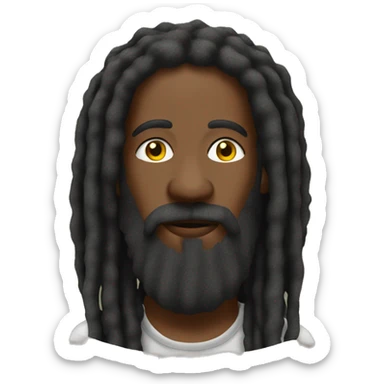 black rastaman joint dreds sticker