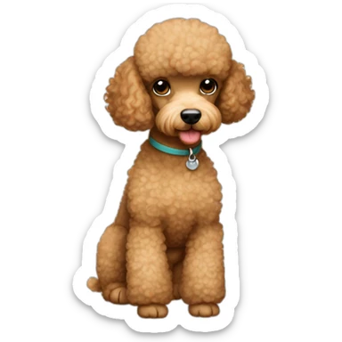 i want a small three pound light brown poodle with a short haircut.  The poodle has to be very cute and playful. sticker